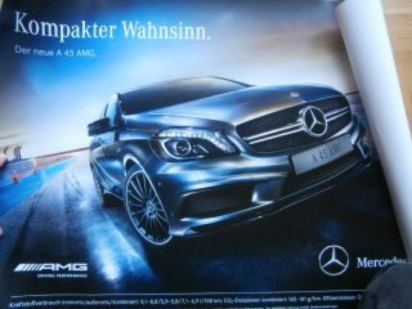 Mercedes Benz AMG A45 W176 Poster NEU Rarität Großformat