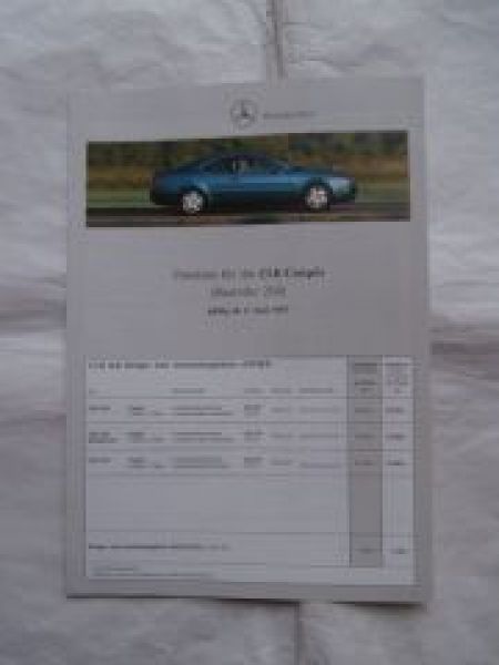 Mercedes Benz CLK-Coupès BR208 2.Juni 1997 NEU
