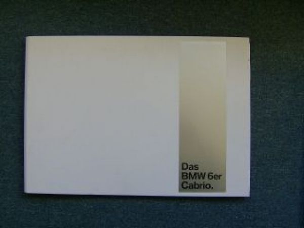 BMW Fotomappe Argumenter für Verkäufer 6er Cabriolet E64