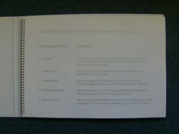 BMW Fotomappe Argumenter für Verkäufer 6er Cabriolet E64