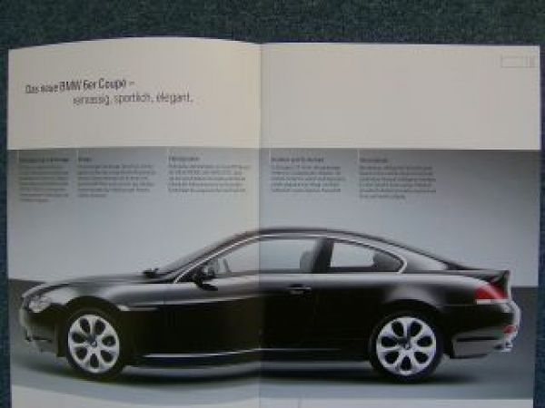 BMW Fotomappe Argumenter für Verkäufer 6er Coupe E63 2003