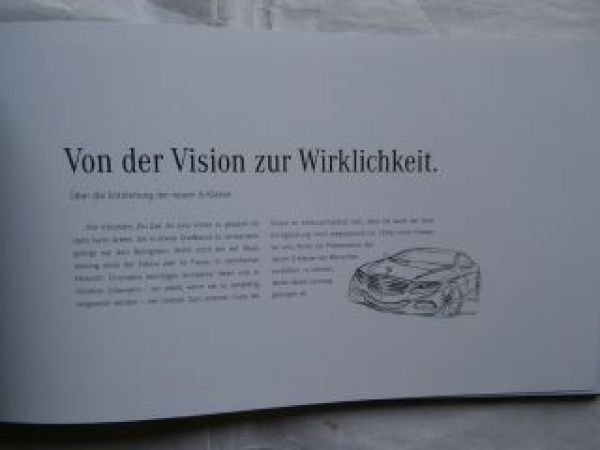 Mercedes Benz S-Klasse BR222 Vision erfüllt Buch Juli 2013 NEU