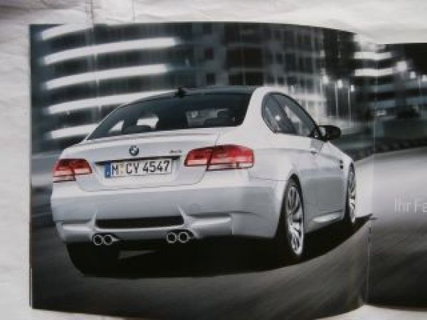 BMW M3 Coupé E92 September 2007 Flyer NEU