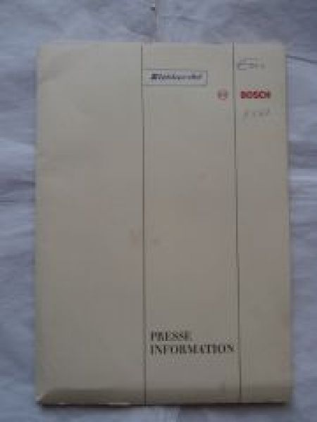 Bosch Elektromobil Electrovair Pressemappe Mai 1967 Rarität