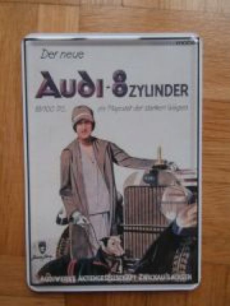 Audi 8 Zylinder Plakette Werbung Kleinformat museum mobile