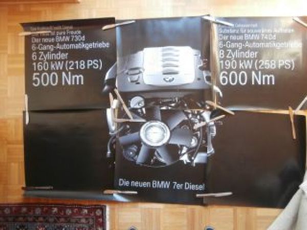 BMW 730d 740d E65 Limousine Poster Schauraum Rarität