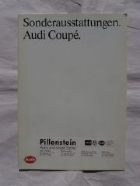 Audi Coupé Sonderausstattungen Januar 1991 Rarität