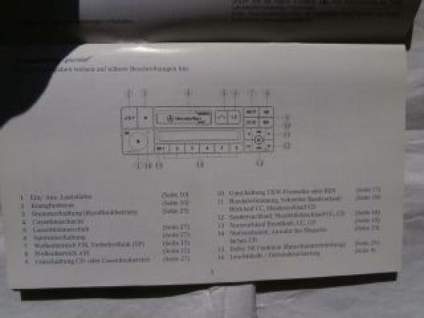 Mercedes Benz special exquisit Radio Anleitung W210 Rarität