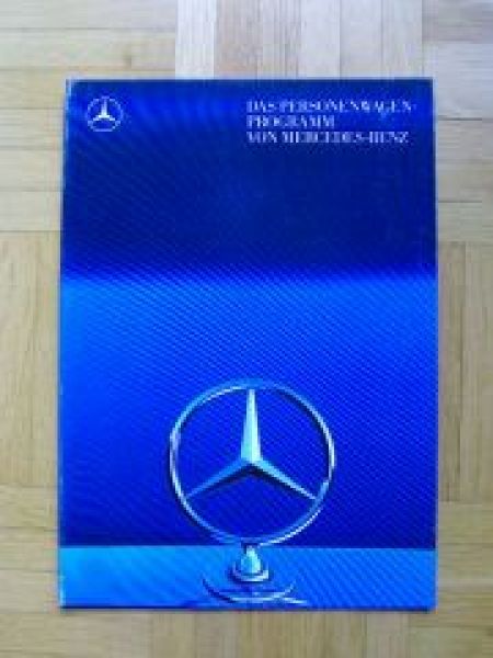 Mercedes Benz PKW W201 W124 W126 R107 Prospekt 8/1987