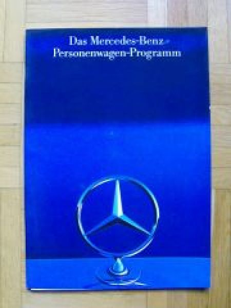 Mercedes Benz PKW W201 W124 W126 R107+G Prospekt 10/1985
