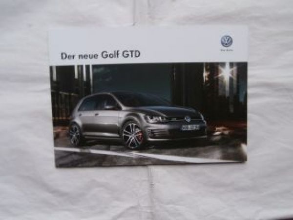 VW Golf7 GTD Prospekt Mai 2013 NEU Typ 5G