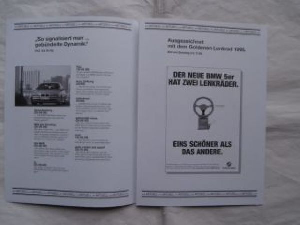 BMW 5er E39 Aktuelles aus der Presse Schlagzeilen Prospekt