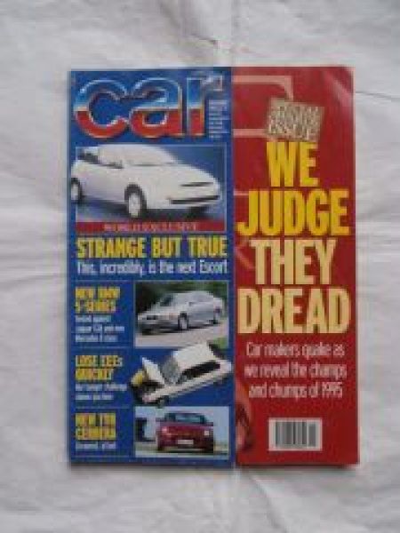 car magazine 11/1995 Nissan Sunny, TVR Cerbera,XJ6 vs. E39 vs. W