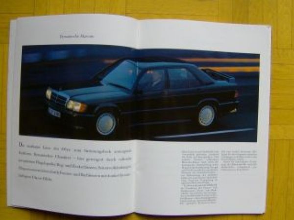 Mercedes Benz W201 190E 2.5-16 Prospekt August 1991 Rarität