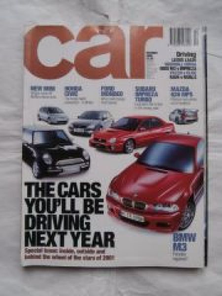 car magazine 10/2000 Lexus LS430, Vauxhall Corsa, M3 vs. Impreza