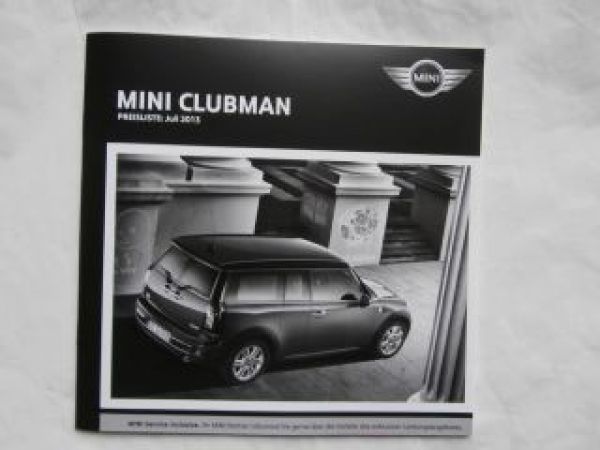 Mini Clubman One Cooper +S +D +SD +JCW R55 Juli 2013