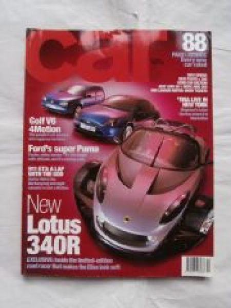 car 10/1999 Golf4 V6 4Motion,Ford Puma,Lotus 340R,Lotus Cortina