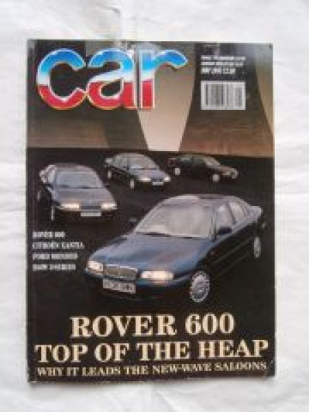 car 5/1993 Rover 600 vs. Xantia vs. Ford Mondeo vs. 3-Series E36