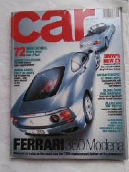 car 6/1999 Ferrari 360 Modena,BMW Z3 Roadster,Honda S2000,