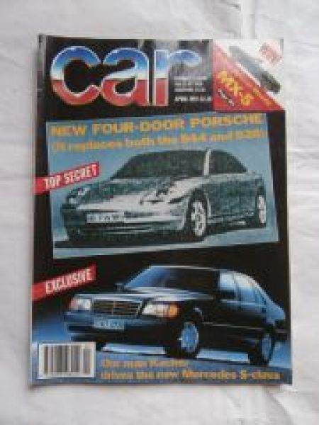 car 4/1991 Morris Oxford, Renault Clio,ZX,Clio 16V, Maserati Sha