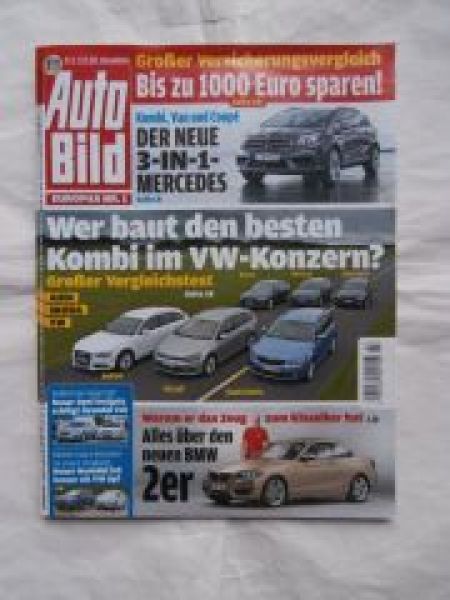 Auto Bild 43/2013 A4 2.0TDI Avant vs. VW Golf Variant vs. A6 Ava