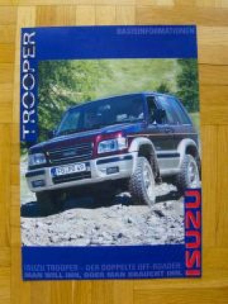 Isuzu Trooper Prospekt Basisinformationen 9/2001 NEU