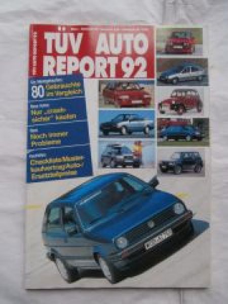 Tüv Auto Report 1992 Daihatsu Cuore, Ritmo,Transit,Civic,BMW E28