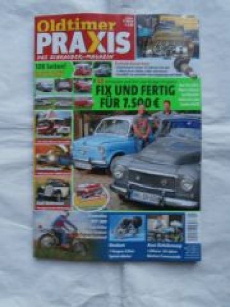 Oldtimer Praxis 1/2014 Vespa,Yamaha RT360, IFA F8 Cabrio,BMW 628