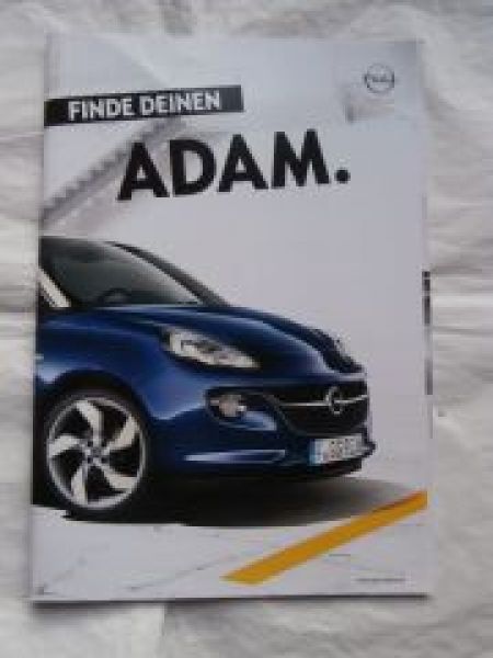 Opel Adam Prospekt August 2013 +Preisliste NEU