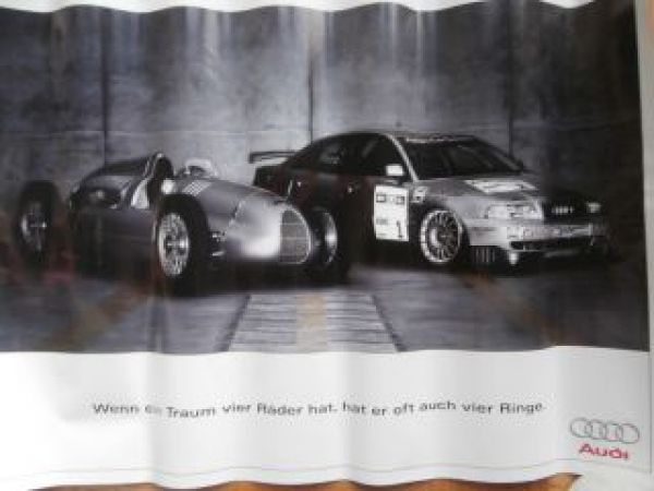 Audi Auto Union Type D +A4 DTM Pirro Poster Rarität