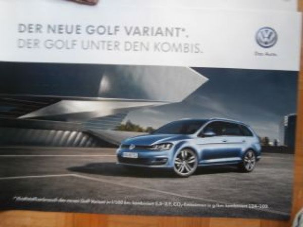 VW Golf7 Variant Poster NEU 2013 Rarität