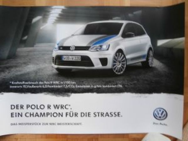 VW Polo R WRC (Typ 6R)  + Rallye Fahrzeug Poster NEU