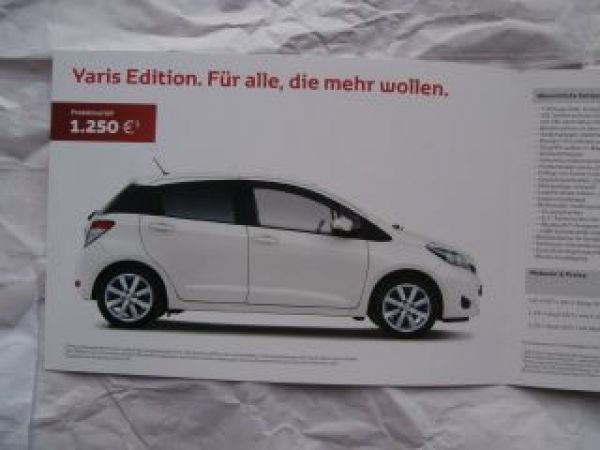 Toyota Yaris Edition Typ XP13 Juli 2013 NEU