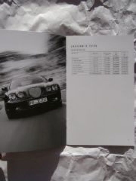 Jaguar S-Type Preisliste März 2002 Rarität