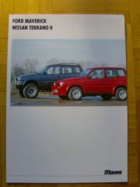 Maas Ford Maverick +Nissan Terrano2 Prospekt Rarität