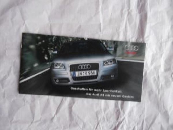 Audi A3 Typ 8P Juni 2005 Prospekt NEU