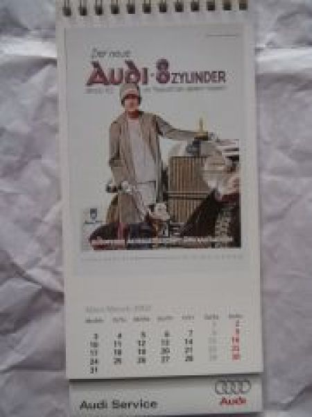 Audi Service Auto Union 8-Zylinder Zwickau Tischkalender 2003