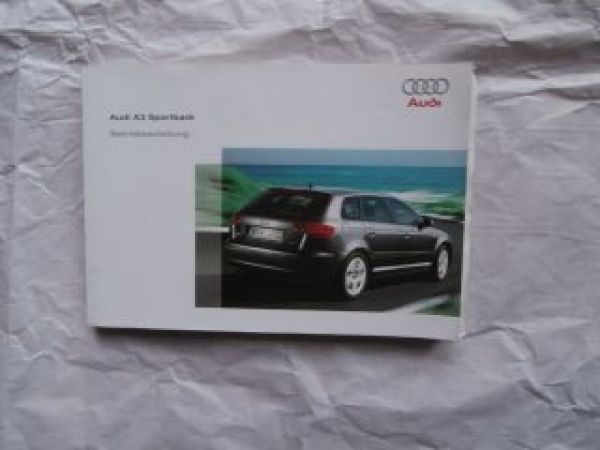 Audi A3 Sportback Typ 8P November 2006 Bordbuch