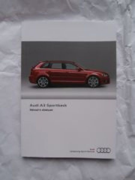 Audi A3 Sportback Typ 8PA Návod k obsluze Mai 2012 NEU
