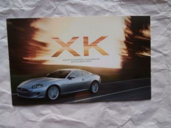 Jaguar XK +XKR-S Coupé +Cabriolet Preisliste Dezember 2013