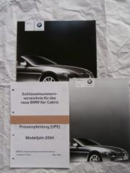 BMW 645Ci Cabrio E64 Vorstellungsmappe +Schlüsselnummern