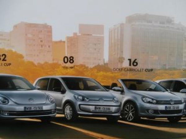 VW Cup Sondermodelle Prospekt Dezember 2013 NEU