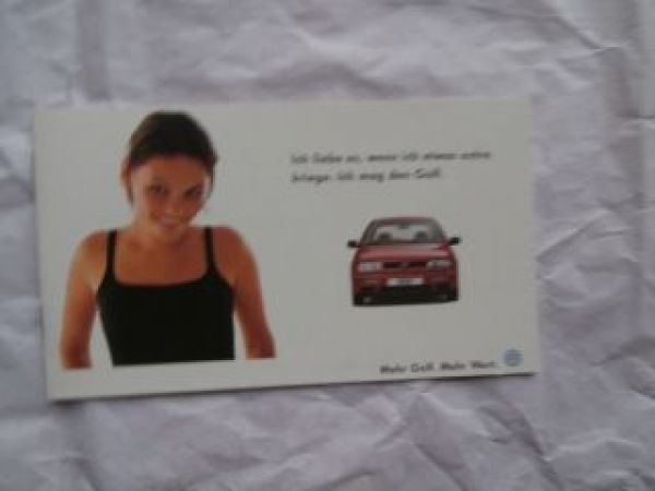 VW Golf III ich liebe es,wenn ich etwas extra kriege Prospekt