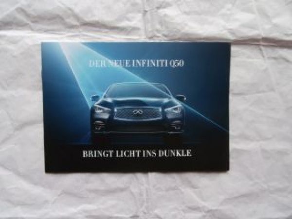 Infiniti Q50 Prospekt Vorstellung Flyer Januar 2014 NEU