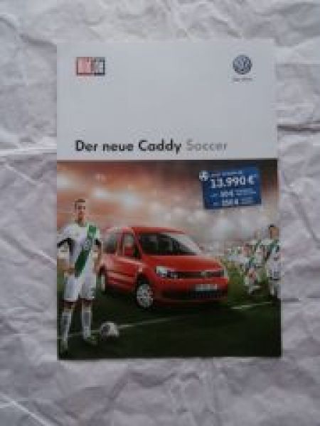 VW Caddy Soccer Prospekt Januar 2014 NEU