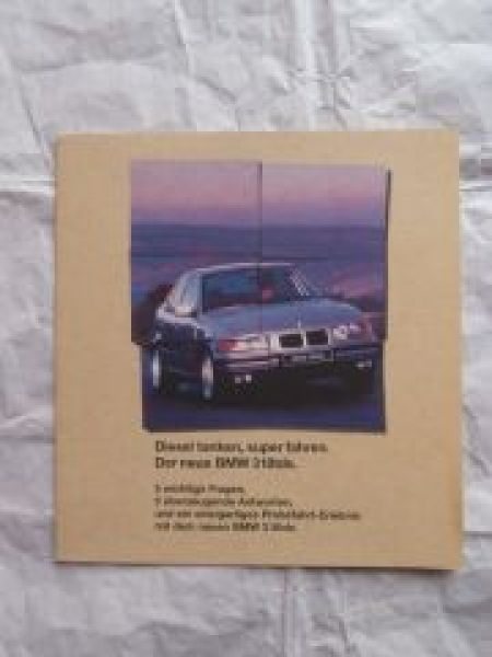 BMW 318tds E36 Limousine Prospekt A5 Format NEU Rarität