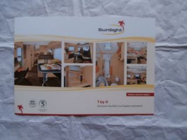 Sunlight T69 H Prospektblatt +Preis Januar 2013 NEU