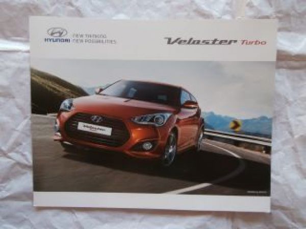 Hyundai Veloster Turbo Prospekt August 2012 Rarität