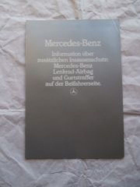 Mercedes Benz Insassenschutz Lenkrad-Airbag Prospekt 5/1984