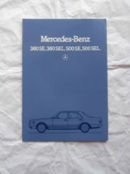 Mercedes Benz 380SE,380SEL 500SEL 500SEL W126 12/1983